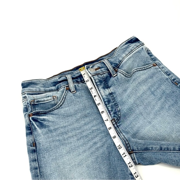 EXPRESS Straight Ankle High Rise Ripped Jeans - Picture 6 of 10